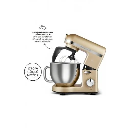Mastermaid Chef Pro Çift Kollu Stand Mikser Mineral Gold 1750w